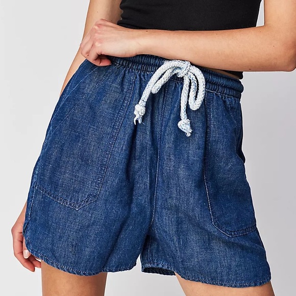 Dr. Collectors x Free People Denim Hemp Weekend M 8/10 Blue Boho Retro Look USA - Picture 9 of 9